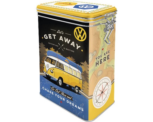 Dekorative Blechdose mit Volkswagen Campingbus Motiv