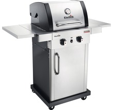 Gasgrill mit zwei Brennern, Seitentischen und Unterschrank