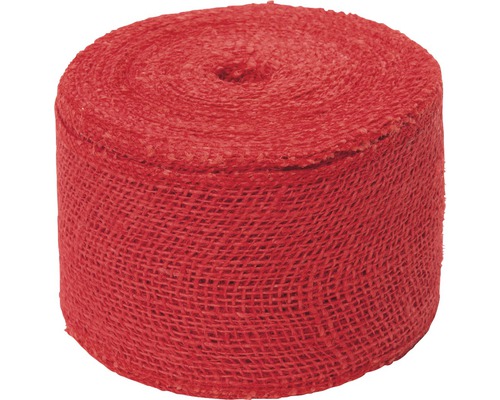 Juteband Windhager 25 m x 10 cm rot