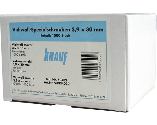 Vidiwall-Spezialschrauben Knauf 3,9x30 mm 1000 Stück