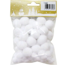 Packung mit weißen Pompons zum Basteln