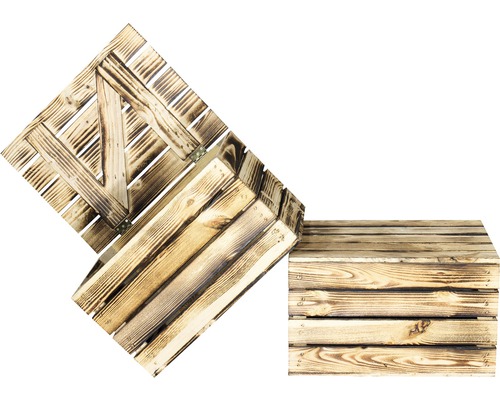 Zwei Holzkisten für Lagerung und Dekoration