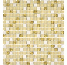 Mosaikfliese mit Glas- und Metalleffekten