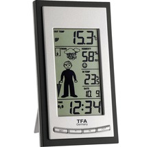 Elektronische Wetterstation mit Temperaturanzeige und Wettersymbol