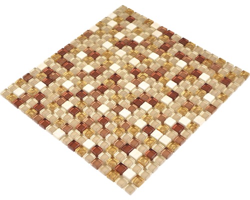 Quadratische Mosaikfliese aus Glas