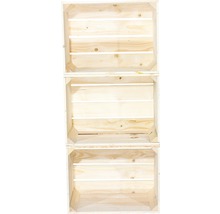 Obstkiste hell 50x40x30 cm 4er-Set