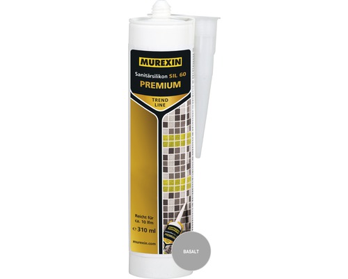 Sanitär Silikon Murexin SIL60 Premium Trendline basalt 310 ml Murexin Sanitärsilikon SIL 60 Premium Kartusche