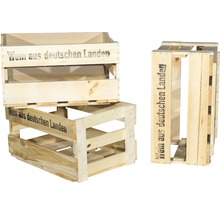 Weinkiste "Wein aus deutschen Landen" 46x30,5x24 cm 6er-Set
