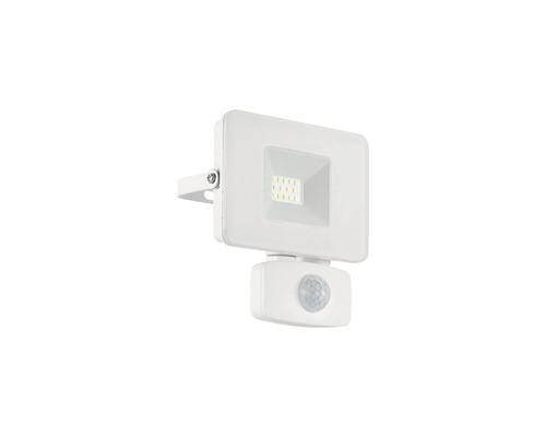 LED Strahler Eglo FAEDO 3, 10 W 5000 K tageslichtweiß IP 44 mit Bewegungssensor weiß Weißer LED Strahler mit Bewegungsmelder