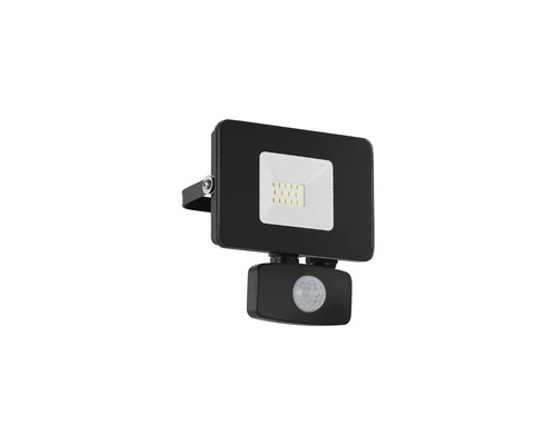 LED Strahler Eglo FAEDO 3, 10 W 5000 K tageslichtweiß IP 44 mit Bewegungssensor schwarz (97459)
