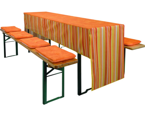 Festzeltgarnitur mit Tischdecke und Sitzkissen