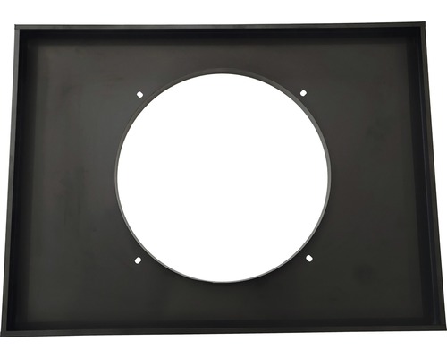 Metallabdeckung mit runder Öffnung und Befestigungslöchern
