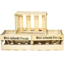 Weinkiste "Wein schenkt Freude" 46x30,5x24 cm 6er-Set