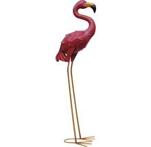 Gartenfigur Flamingo Metall H 89 cm rosa