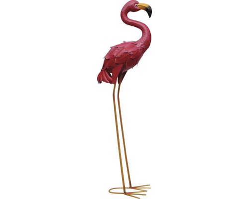 Gartenfigur Flamingo Metall H 89 cm rosa