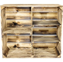 Holzschrank geflammt 77x68x35 cm