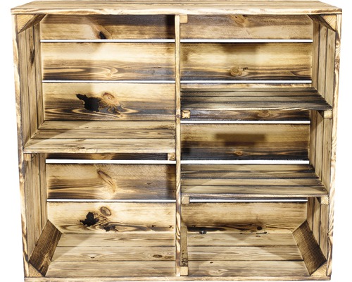 Holzschrank geflammt 77x68x35 cm