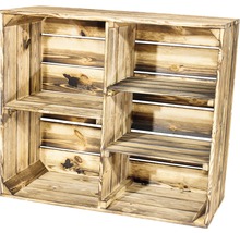 Holzschrank geflammt 77x68x35 cm