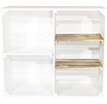 Holzschrank weiß 77x68x35 cm