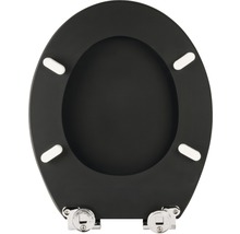 Schwarzer WC-Deckel mit Befestigung