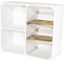 Holzschrank weiß 77x68x35 cm