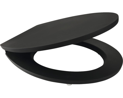 Schwarzer WC-Sitz für das Badezimmer
