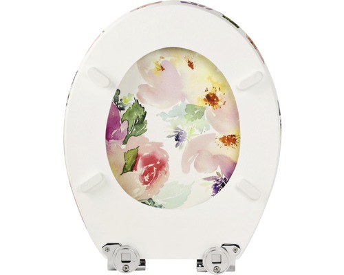 Toilettendeckel mit Blumenmuster