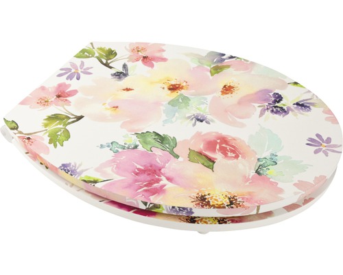 WC-Sitz mit Blumenmuster