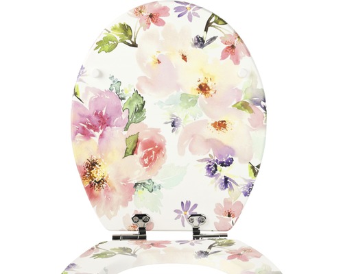 Toilettensitz mit Blumenmuster