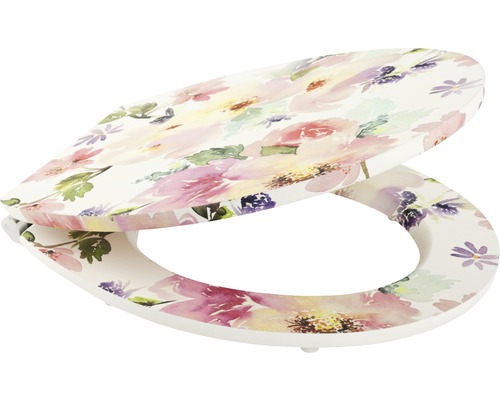 Toilettensitz mit Blumendekor