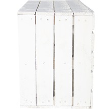 Vintage Holzkiste weiß mit Regalboden 74,5x40,5x31 cm