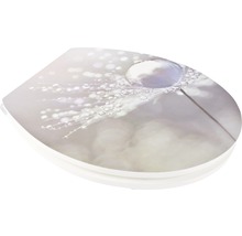 Toilettendeckel mit Wassertropfen-Motiv