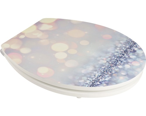 Toilettendeckel mit Glitzermuster
