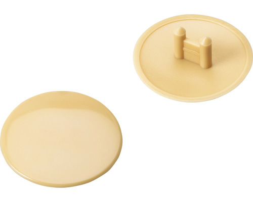 Abdeckkappe für Excenter 25 mm, Beige, Kunststoff, 100 Stück Möbelabdeckkappe aus Kunststoff