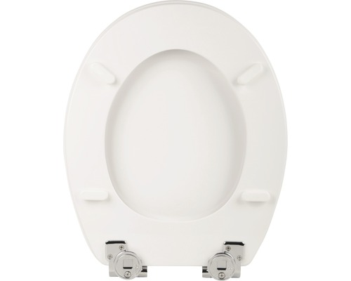 Toilettendeckel aus Kunststoff mit Chrombefestigung