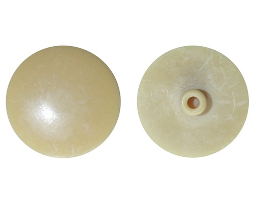 Abdeckkappe SW 4 x 18 mm, Beige, Kunststoff, 100 Stück Möbelknopf aus Kunststoff, rund