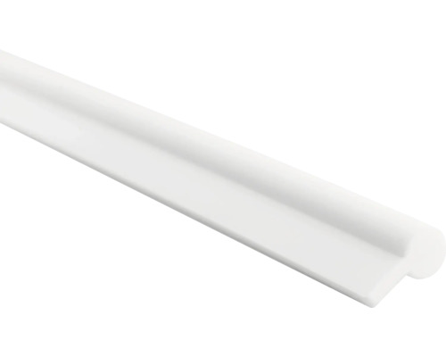 Weiße Sockelleiste aus Kunststoff