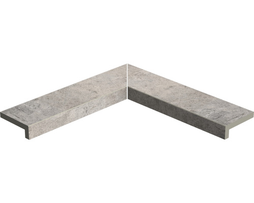 FLAIRSTONE Poolumrandung Beckenrandstein Loft Grey Innen-Eckstück 90° grau 60 cm x 15 cm x 5 cm