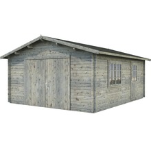 Holzgartenhaus mit Doppeltür, Fenstern und Satteldach
