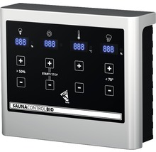 Saunahaus Karibu Rubin 3 inkl.9 kW Bio Ofen u.ext.Steuerung mit Holztüre und Milchglas-thumb-5