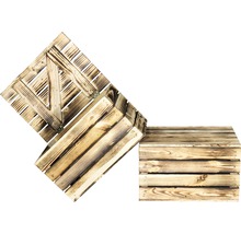 Holztruhe geflammt 48x36x28 cm