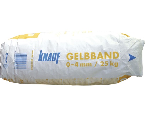 Sack Knauf Gelbband Putz mit 0-4 Millimeter Körnung und 25 Kilogramm Inhalt