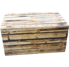 Holztruhe geflammt 85x55x46 cm