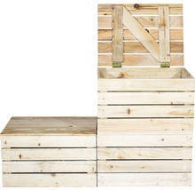 Holztruhe natur 50x40x30 cm