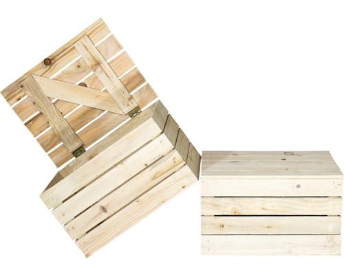 Holztruhe natur 50x40x30 cm