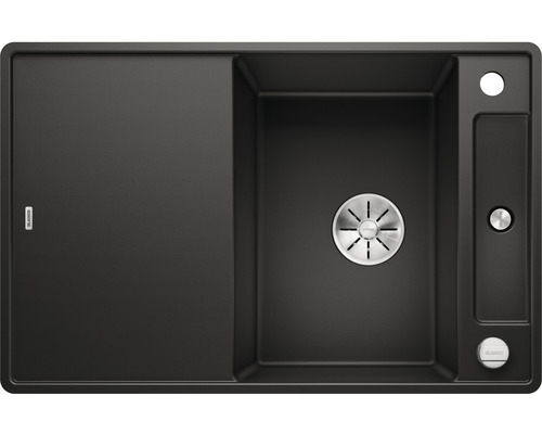Flächenbündige Spüle Blanco Axia III 45 S-F 500x770 mm mit Glasschneidbrett schwarz Spüle mit Abtropffläche