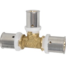 T-Stück Fitting aus Messing und Edelstahl für Sanitärinstallationen