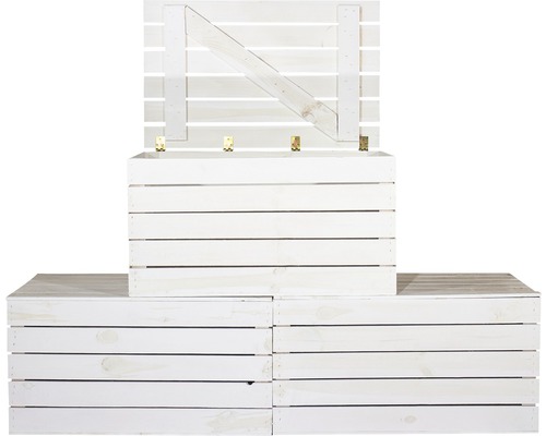 Dekorative Pflanzkiste aus Holz mit Klappe