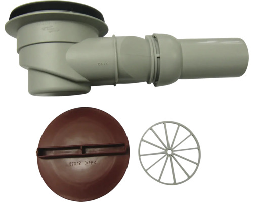 Ablaufgarnitur für Waschbecken mit Stopfen und Sieb