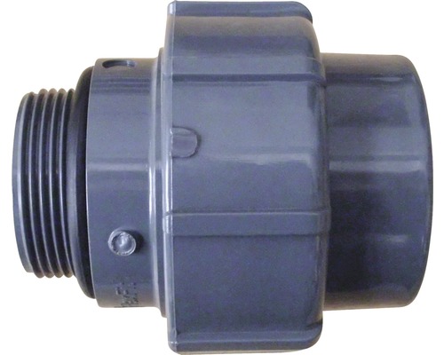 PVC-Übergangsverschraubung Ø 50mm Klebemuffe x 1 1/2" Außengewinde PVC-Verschraubung mit Gewinde